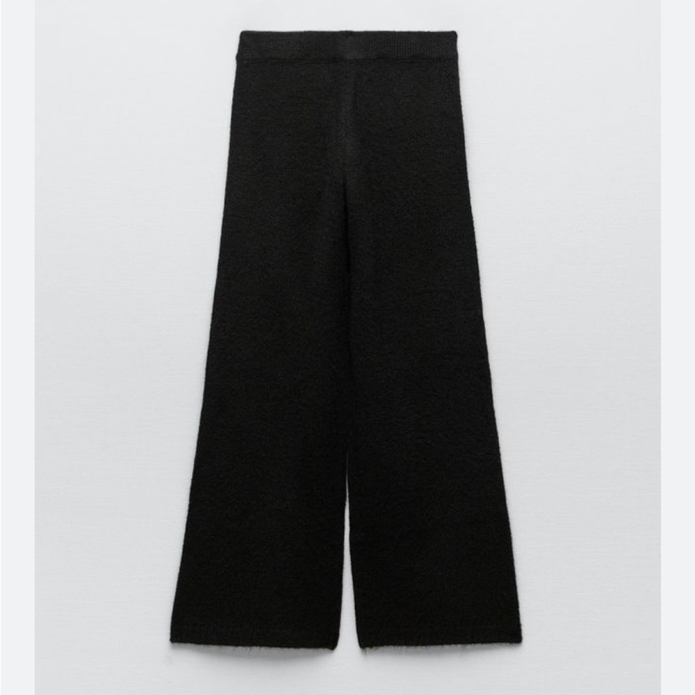 (sold) NWT Zara Wool Knit Black Pants (S)